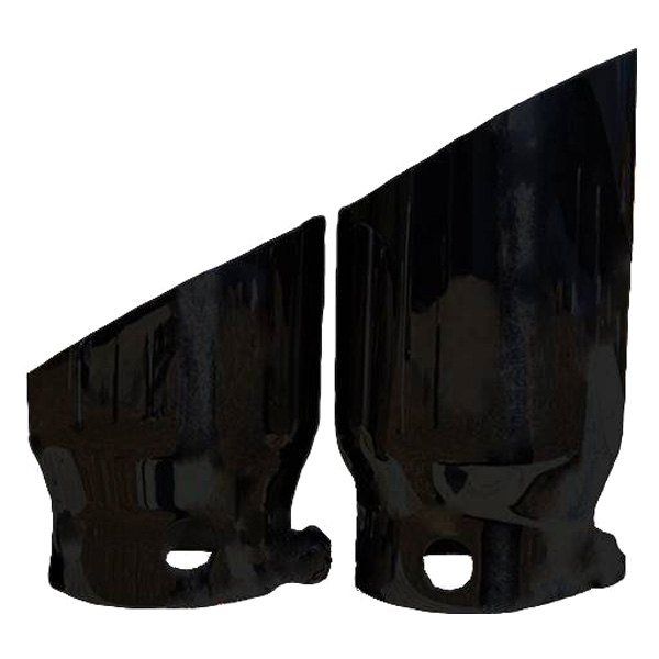 Black Horse® - Steel Round Angle Cut Matte Black Exhaust Tip Set