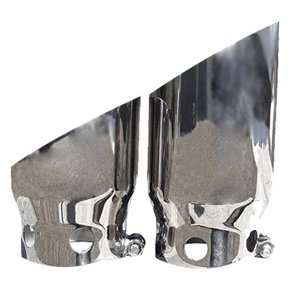 Black Horse® - Stainless Steel Round Angle Cut Polished Exhaust Tip Set