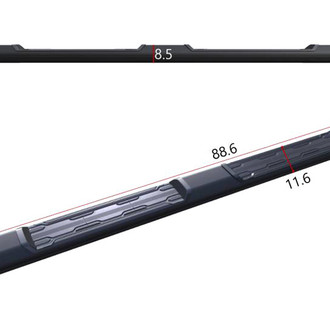 Black Horse® - Peak Cab Length Black Running Boards