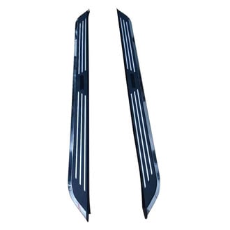 Black Horse® - 5.5" Pinnacle Series Black with Chrome Trim Running Boards