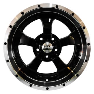 Black Mountain® - 5-Spoke Two-Toned Black 17x9 Alloy Wheel