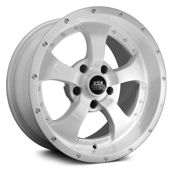 Black Mountain® - 17" 5 Spokes Gloss White Alloy Wheel