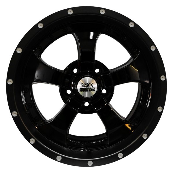 Black Mountain® - 17 x 9 5-Spoke Gloss Black Alloy Wheel