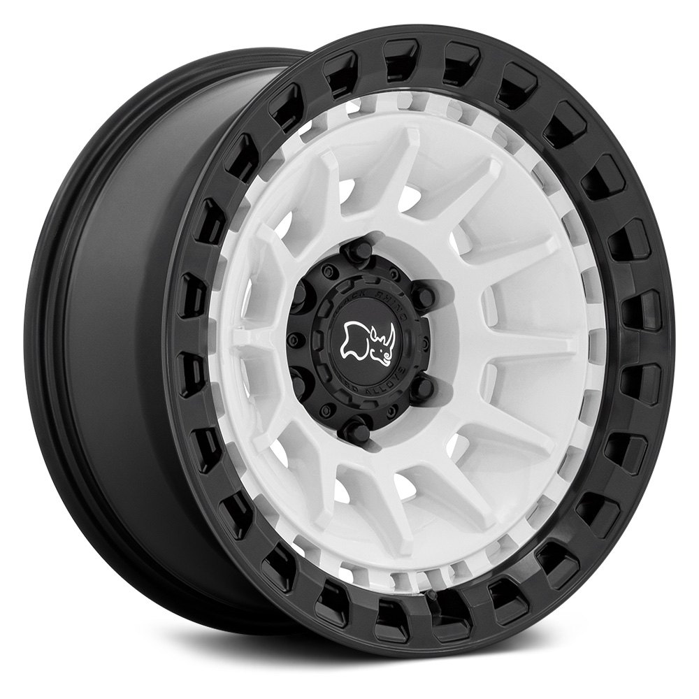 BLACK RHINO® BARRAGE Wheels - Gloss White with Matte Black Lip Rims