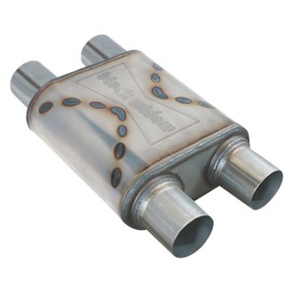 Black Widow® - Race Venom™ Stainless Steel Oval Gray Exhaust Muffler