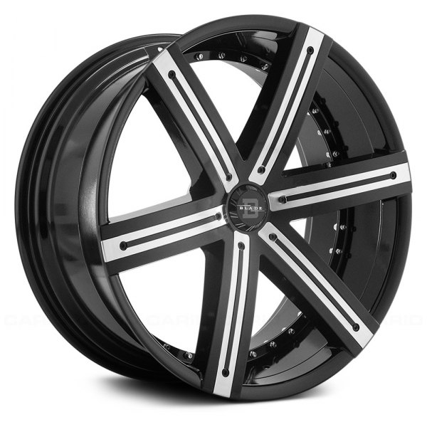 Blade® Brvt 454 6s Sargon Wheels Gloss Black With Chrome Inserts Rims 
