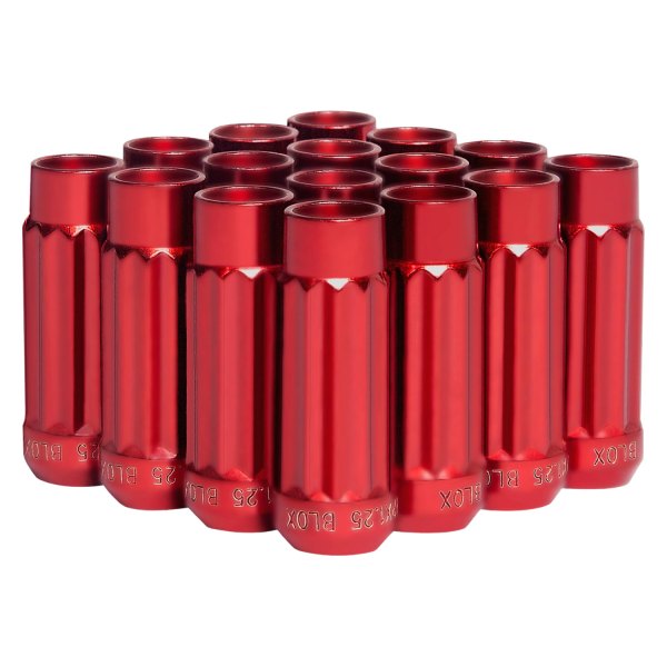 Blox Racing® - Red Cone Seat 12-Sided P17 Tuner Lug Nuts
