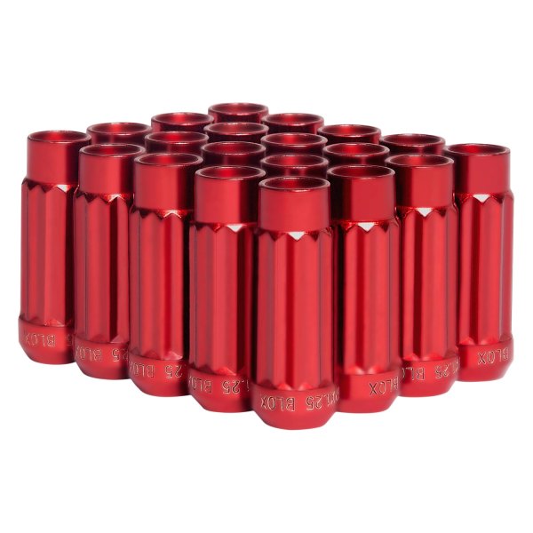 Blox Racing® - Red Cone Seat 12-Sided P17 Tuner Lug Nuts