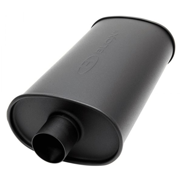Blox Racing® - SL Sport Stainless Steel Oval Black Exhaust Muffler without Tip
