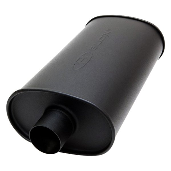 Blox Racing® - SL Sport Stainless Steel Oval Black Exhaust Muffler without Tip