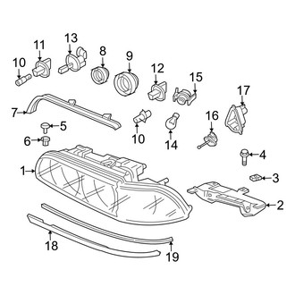 BMW OE - Front Lamps - Headlamp Components (W/O Xenon)