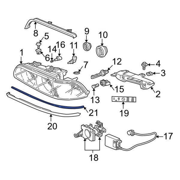 BMW OE 51138168812 Front Headlight Molding
