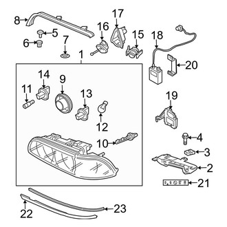 BMW OE - Front Lamps - Headlamp Components (With Xenon)