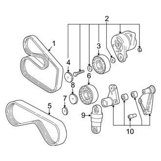 BMW OE - Cooling - Belts & Pulleys (Mechanical Tensioner), (Sedan)