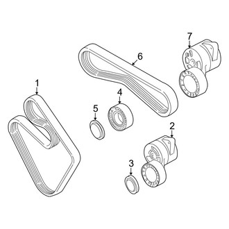 BMW OE - Cooling - Belts & Pulleys (Mechanical Tensioner), (Sedan)