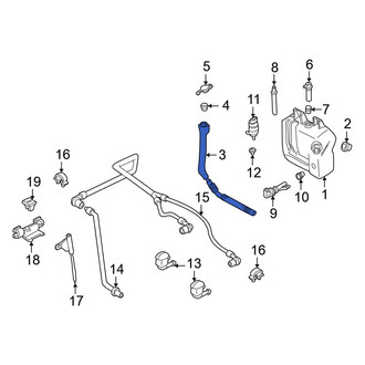 BMW OE - Front Washer Fluid Reservoir Filler Pipe