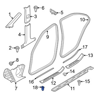 BMW OE - Rocker Panel Molding Clip