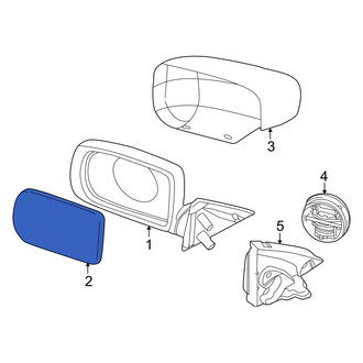 BMW OE - Front Right Door Mirror Glass