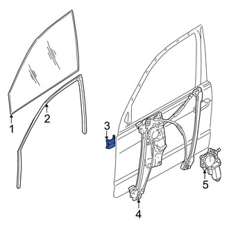 BMW OE - Door Window Channel Clip