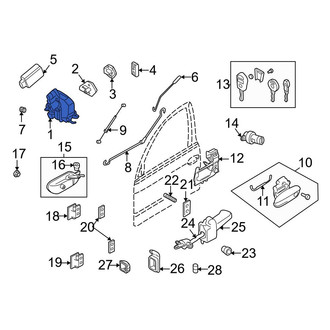 BMW OE - Front Left Door Latch Assembly