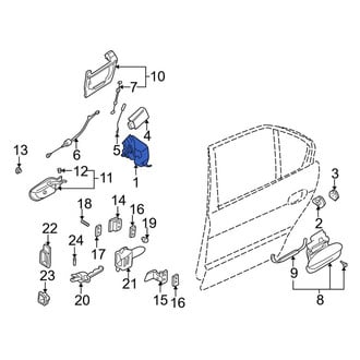 BMW OE - Rear Left Door Latch Assembly