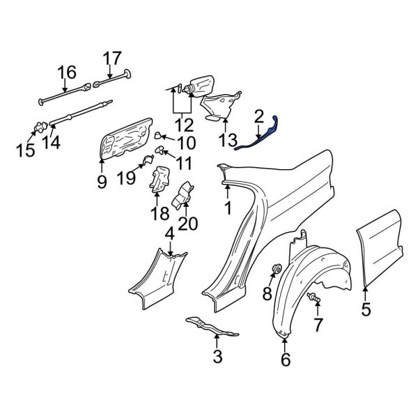 Quarter Panel Gutter