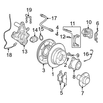 BMW OE - Rear Suspension - Brake Components (Sedan)