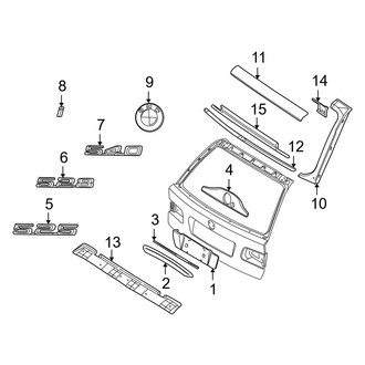 BMW OE - Lift Gate - Exterior Trim (Wagon)