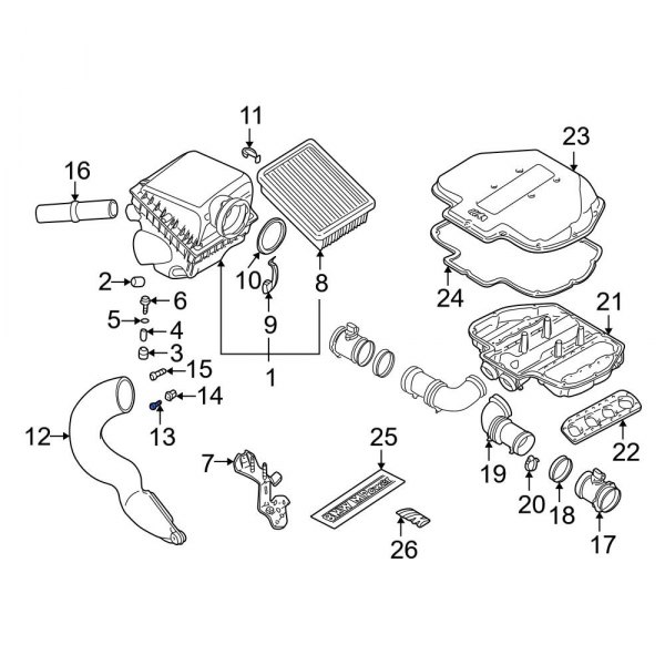 Engine Air Intake Hose Screw