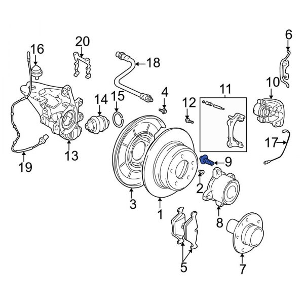 Wheel Bearing Bolt