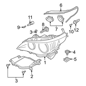 BMW OE - Front Lamps - Headlamp Components (W/O Xenon)
