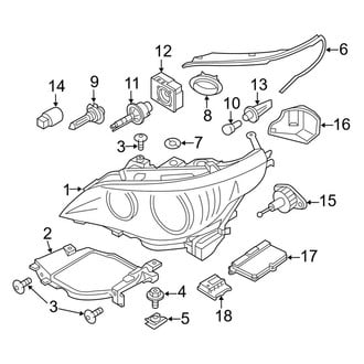BMW OE - Front Lamps - Headlamp Components (With Adaptive, With Xenon)