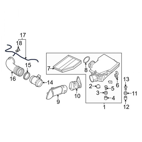 Engine Air Intake Hose