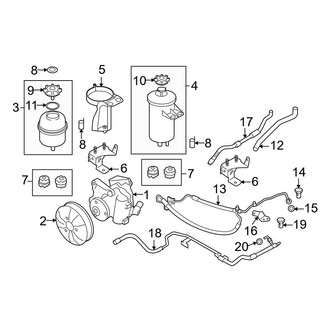 BMW OE - Steering Gear & Linkage - Pump & Hoses (W/O Dynamic Drive)