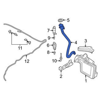 BMW OE - Front Washer Fluid Reservoir Filler Pipe