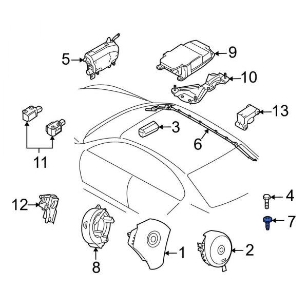 Curtain Air Bag Bolt