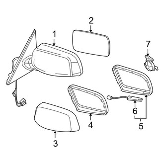 BMW OE - Front Door - Outside Mirrors (With Electrochromic)