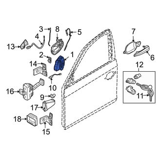 BMW OE - Front Left Door Latch Assembly