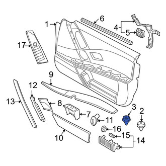BMW OE - Front Door Interior Trim Panel Retainer