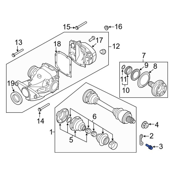 CV Axle Retainer Plate Bolt