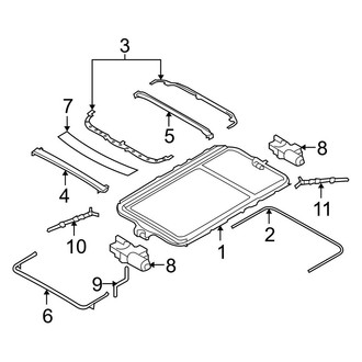 BMW OE - Roof - Sunroof (Frame & Hardware, Panoramic Roof), (Wagon)