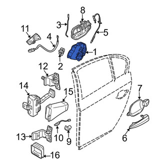 BMW OE - Rear Left Door Latch Assembly