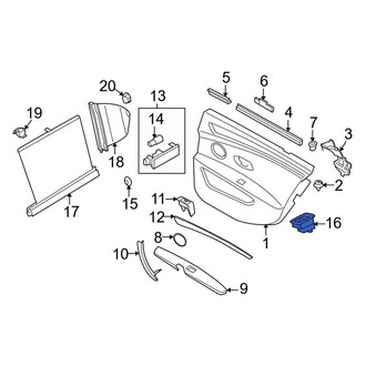 BMW OE - Rear Door Switch Trim Panel
