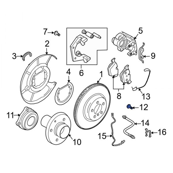 Disc Brake Caliper Bolt