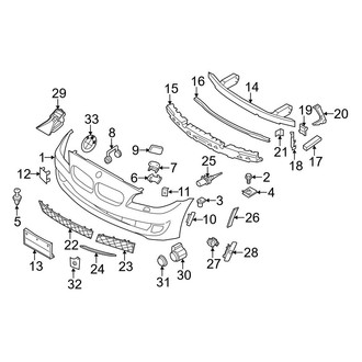BMW OE - Front Bumper & Grille - Bumper & Components (W/O M Package), (Base)