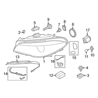 BMW OE - Front Lamps - Headlamp Components (Halogen)