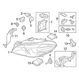 BMW OE - Front Lamps - Headlamp Components (HID, W/O Adaptive LED)