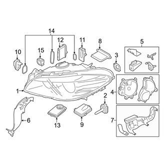 BMW OE - Front Lamps - Headlamp Components (HID, With Adaptive LED)