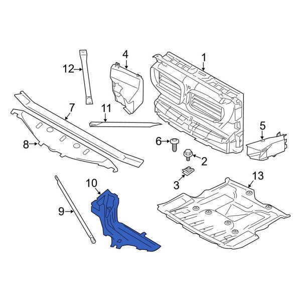 BMW OE 51647200794 - Right Radiator Support Bracket