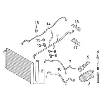 BMW OE - Air Conditioner & Heater - Condenser, Compressor & Lines (Front)